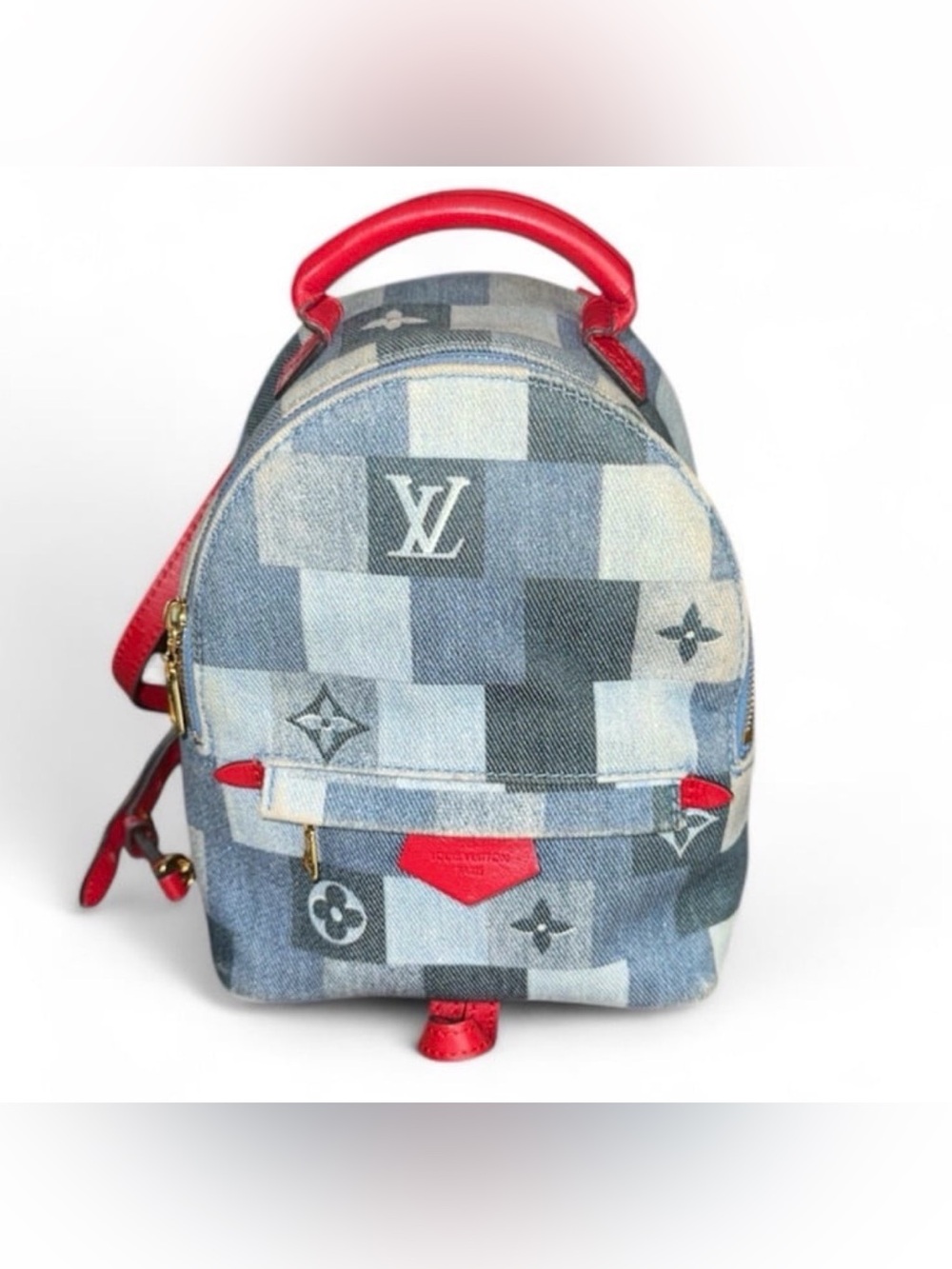 Louis Vuitton Patchwork Denim Mini Palm Springs backpack